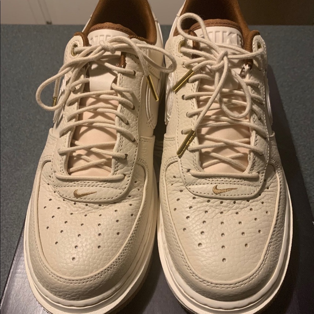Pecan Air Force Ones Mens 9/Womens 10.5